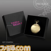 『テイルズ オブ エクシリア2』作中に登場する懐中時計を再現したコラボモデルが登場。原作の発売年にちなんだ各2012点限定で販売