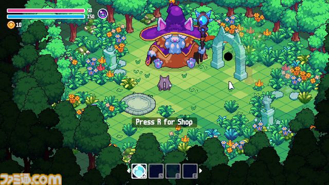 『ウィザードキャッツ』異世界転生ネコが自作魔法で冒険するローグライトアクション。呪文と効果を組み合わせて戦いかたは変幻自在