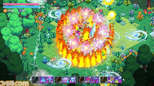 『ウィザードキャッツ』異世界転生ネコが自作魔法で冒険するローグライトアクション。呪文と効果を組み合わせて戦いかたは変幻自在