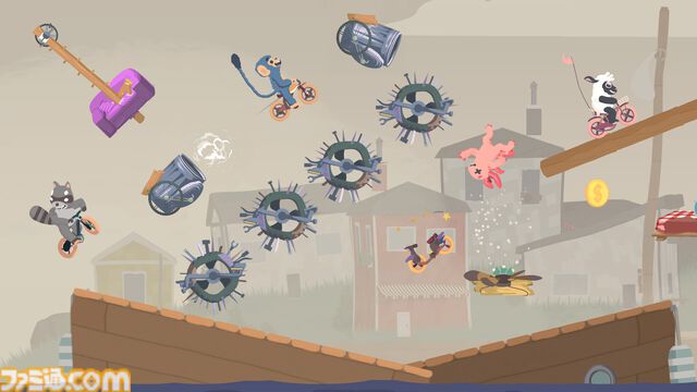『Ultimate Sheep Raccoon』トラップだらけのコースを今度は自転車で疾走！ ハチャメチャカジュアルパーティアクションが本日（12/9）深夜にリリース【アルチキ続編】