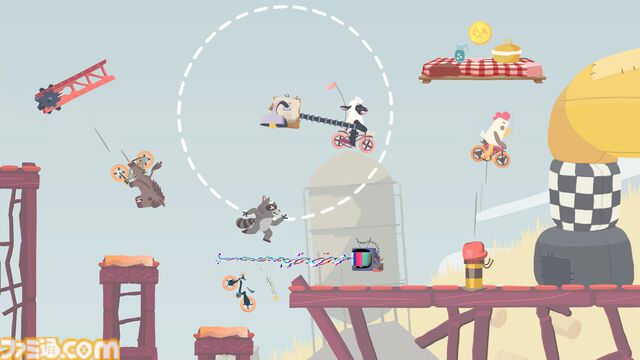 『Ultimate Sheep Raccoon』トラップだらけのコースを今度は自転車で疾走！ ハチャメチャカジュアルパーティアクションが本日（12/9）深夜にリリース【アルチキ続編】