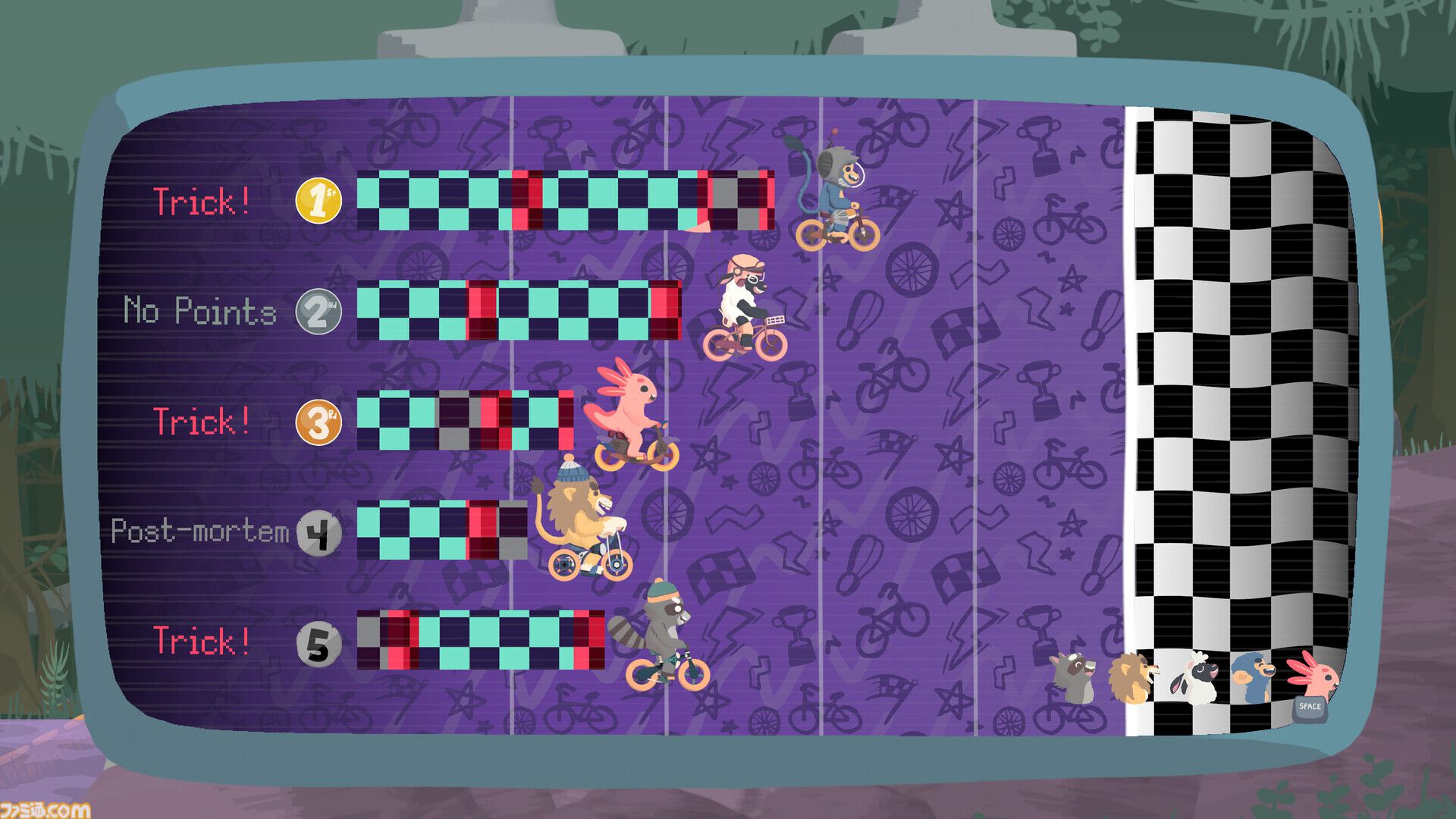 『Ultimate Sheep Raccoon』トラップだらけのコースを今度は自転車で疾走！ ハチャメチャカジュアルパーティアクションが本日（12/9）深夜にリリース【アルチキ続編】