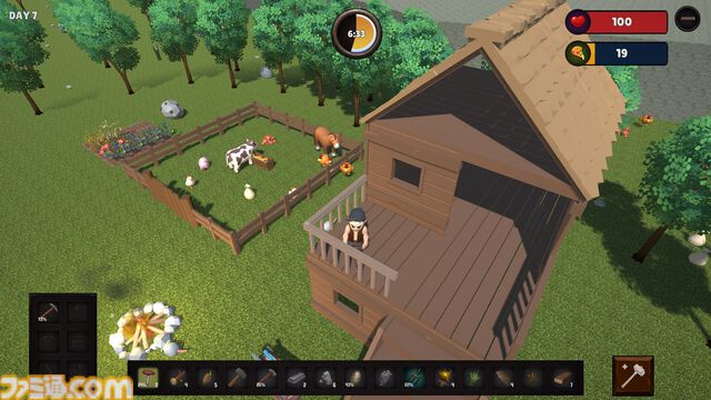 『Farvival』ラノベ作家が個人で手掛けるサバイバルクラフトゲーム。ランダム自動生成マップで動物たちとスローライフを送る【早期アクセス版発売】