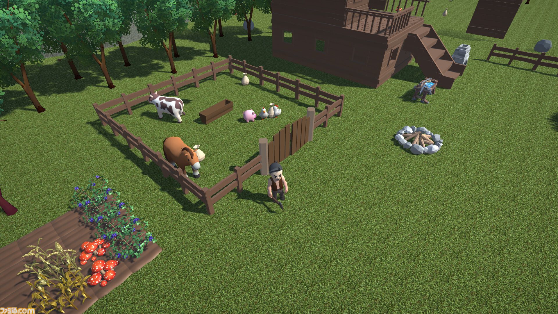 『Farvival』ラノベ作家が個人で手掛けるサバイバルクラフトゲーム。ランダム自動生成マップで動物たちとスローライフを送る【早期アクセス版発売】