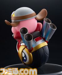 『星のカービィ』ウィリーを駆るライダーカービィのフィギュアが予約販売中。ハンドルを手に勇ましい顔つきで走る姿がキュート