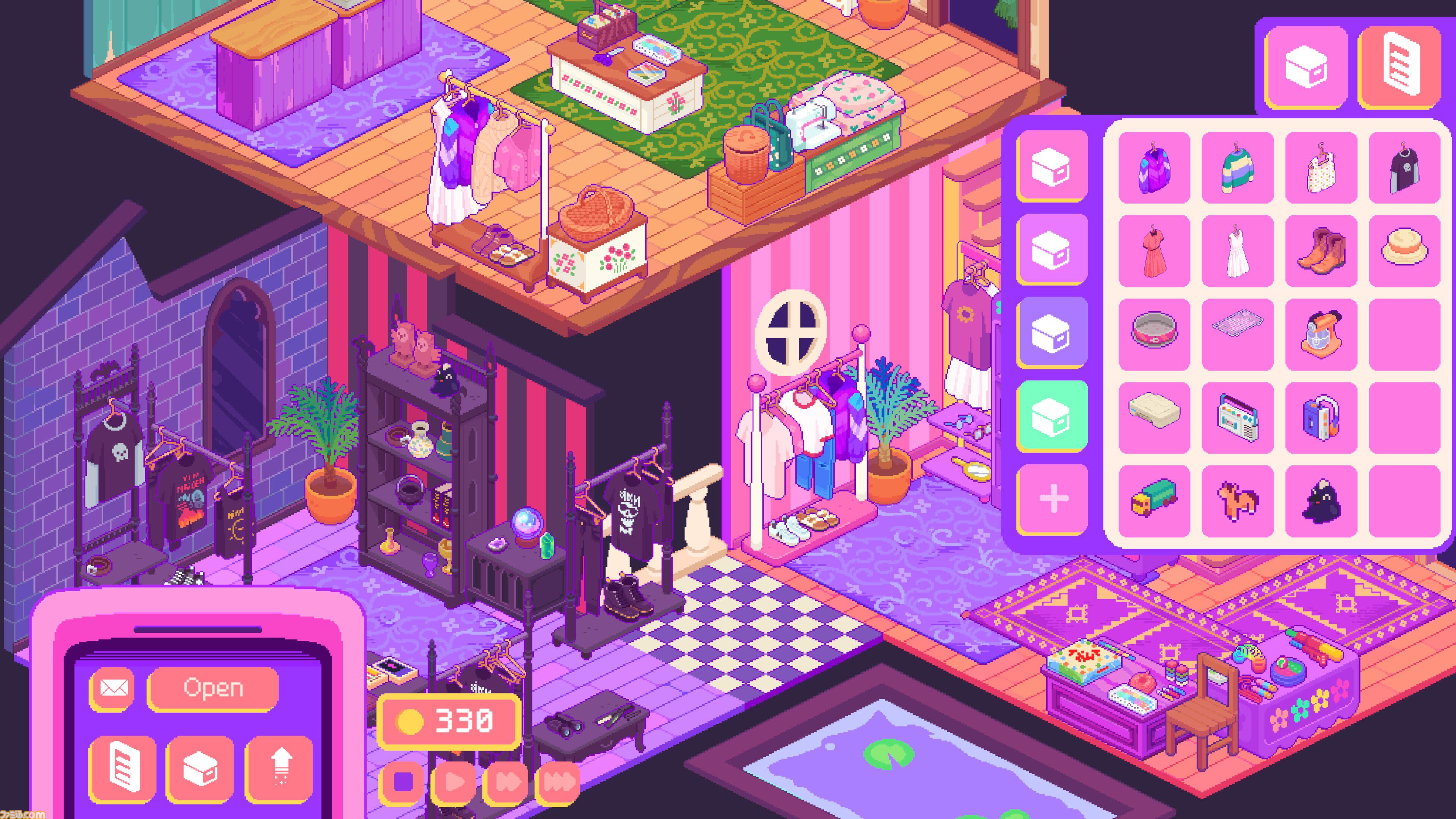 『Thrifty Business ヴィンテージショップへようこそ』2026年発売。ゆったりと楽しめるヴィンテージショップ経営ゲーム。500種以上のアイテムが登場