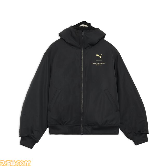 『モンハンワイルズ』プーマキャットにまたがるアイルーがかわいい。限定イラストを使用したTシャツやパーカー、トラックジャケットなどのコラボアイテムが登場