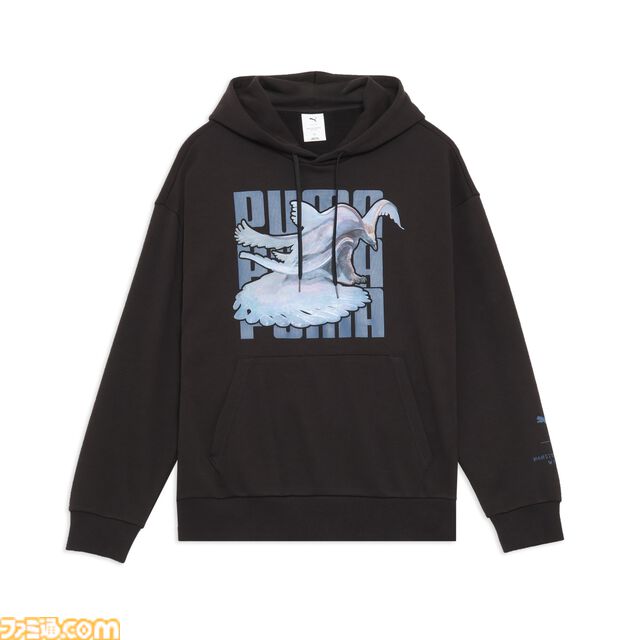 『モンハンワイルズ』プーマキャットにまたがるアイルーがかわいい。限定イラストを使用したTシャツやパーカー、トラックジャケットなどのコラボアイテムが登場