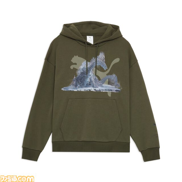 『モンハンワイルズ』プーマキャットにまたがるアイルーがかわいい。限定イラストを使用したTシャツやパーカー、トラックジャケットなどのコラボアイテムが登場