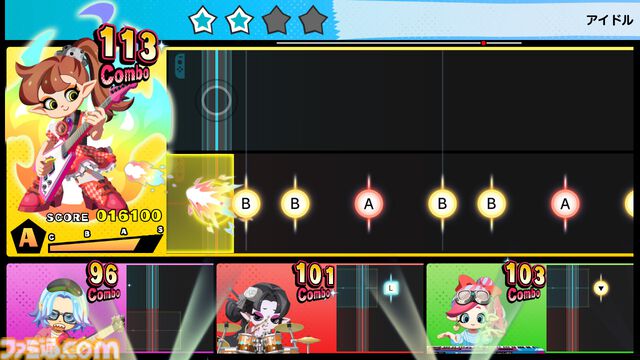 『激奏！BAND STAR』4つのパートでバンド演奏ができる音ゲーが本日（12/11）発売。YOASOBI、AKB48のヒット曲、クラシック名曲などを収録