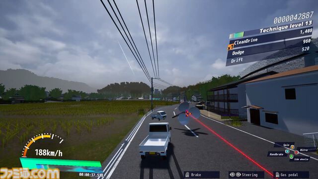 『ドライブクレイジー』これが軽トラの力だ！　ガードレールをなぎ倒し、ビルの壁面を走行して異星人をブチ抜く爆走ドライビングアクションが正式リリース