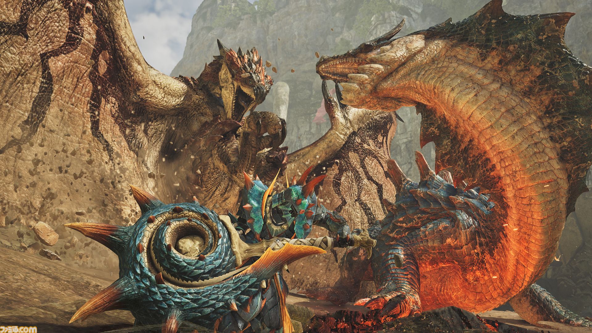 『モンハンワイルズ』新モンスター“ゴグマジオス”はハンター4人＋サポハン4人の8人で挑む特殊なクエスト。専用素材でアーティア武器が強化可能に