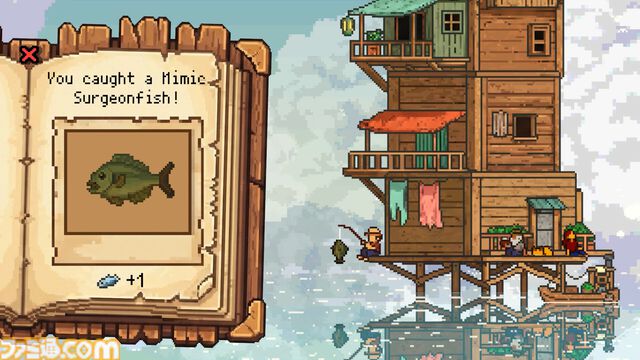 『CELESTAY』水に沈んだ世界で家を空へと増築していく放置系ゲーム。釣りで素材を集めたり、空に浮かぶ星座を見つけたりして過ごすチルなひととき