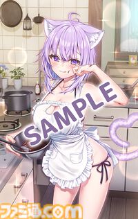 『おかゆにゅ～～む！R』猫又おかゆがエプロン姿でお菓子作り。完全生産限定版のアニメイト特典“B2マルチクロス”にデザインされる描きおろしイラスト公開