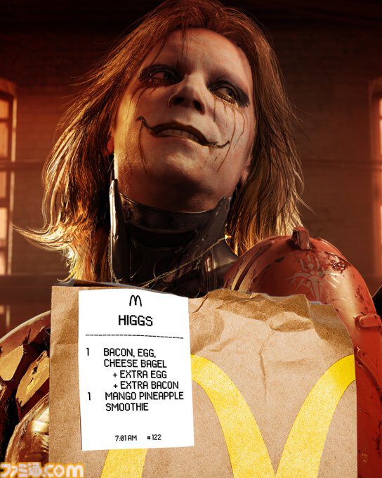 海外マクドナルドXで『ニーア』2B、『スタレ』長夜月など「もし、ゲームキャラクターが朝マックを注文したら？」な画像を投稿。注文票には設定に関する小ネタも