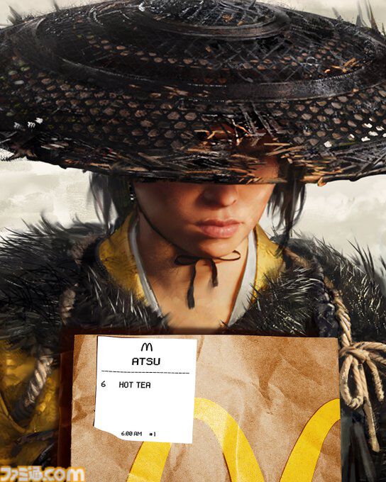 海外マクドナルドXで『ニーア』2B、『スタレ』長夜月など「もし、ゲームキャラクターが朝マックを注文したら？」な画像を投稿。注文票には設定に関する小ネタも