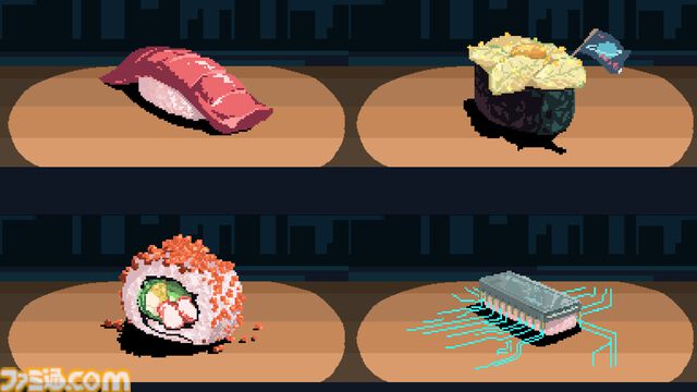 『SHIBUYA SUSHI MASTER』海面上昇で水没寸前の未来都市・渋谷にて、はぐれ者たちのため寿司を振る舞うサイバーパンク寿司職人アドベンチャー