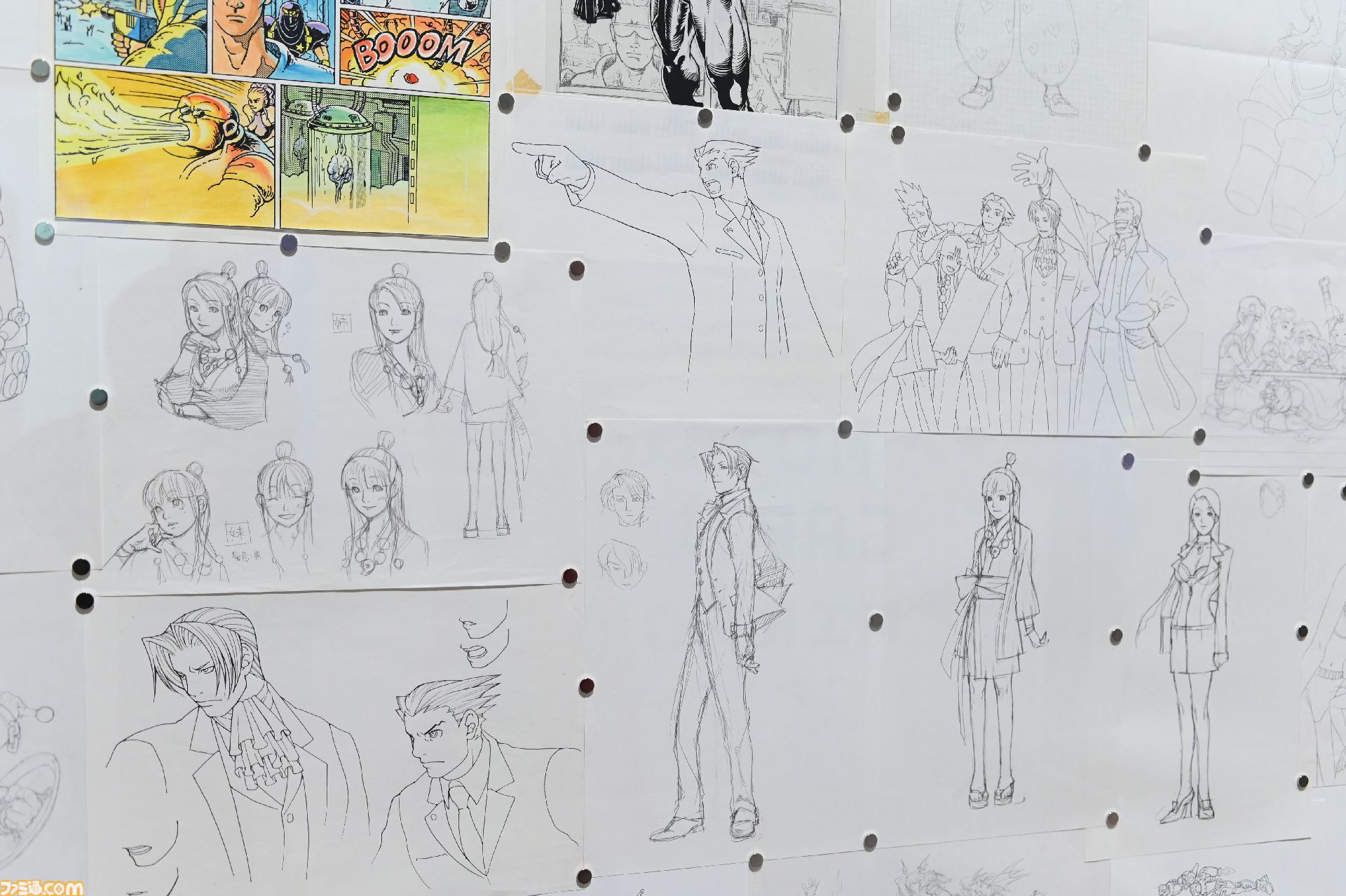 大カプコン展で『ストリートファイター』『ロックマンX』『ヴァンパイア』などの手描き資料を新展示。残されたメモ書きも味わい深い作品記録