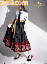 『キングダムハーツ』ソラ、リク、ロクサス、アクセルをモチーフとしたスカートの予約販売スタート。キーブレード型チャームは取り外してアクセにも