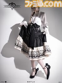 『キングダムハーツ』ソラ、リク、ロクサス、アクセルをモチーフとしたスカートの予約販売スタート。キーブレード型チャームは取り外してアクセにも