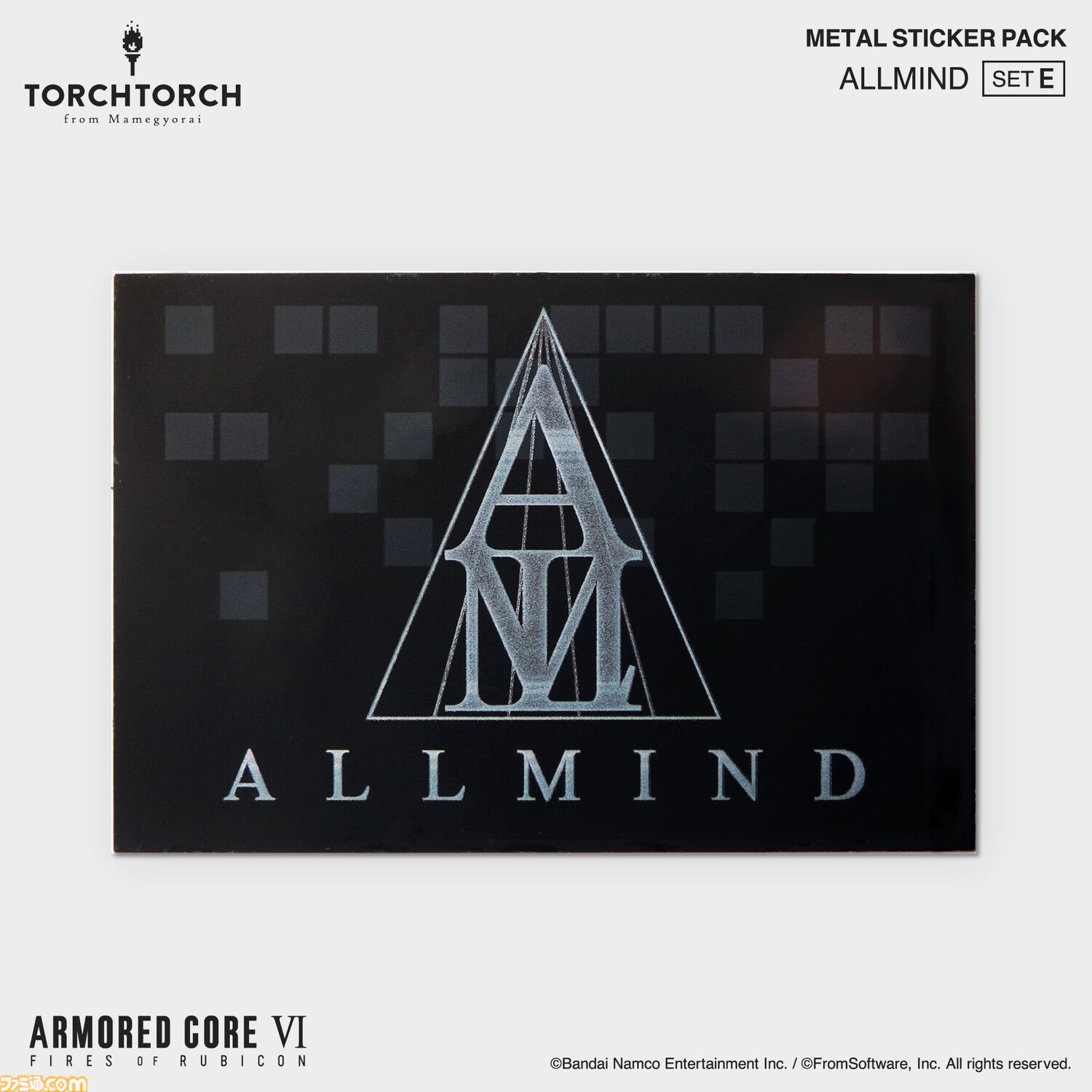 『アーマード・コア6』TORCH TORCHとのコラボメタルステッカーが発売。色味や質感にもこだわりぬいたエンブレム36種が登場