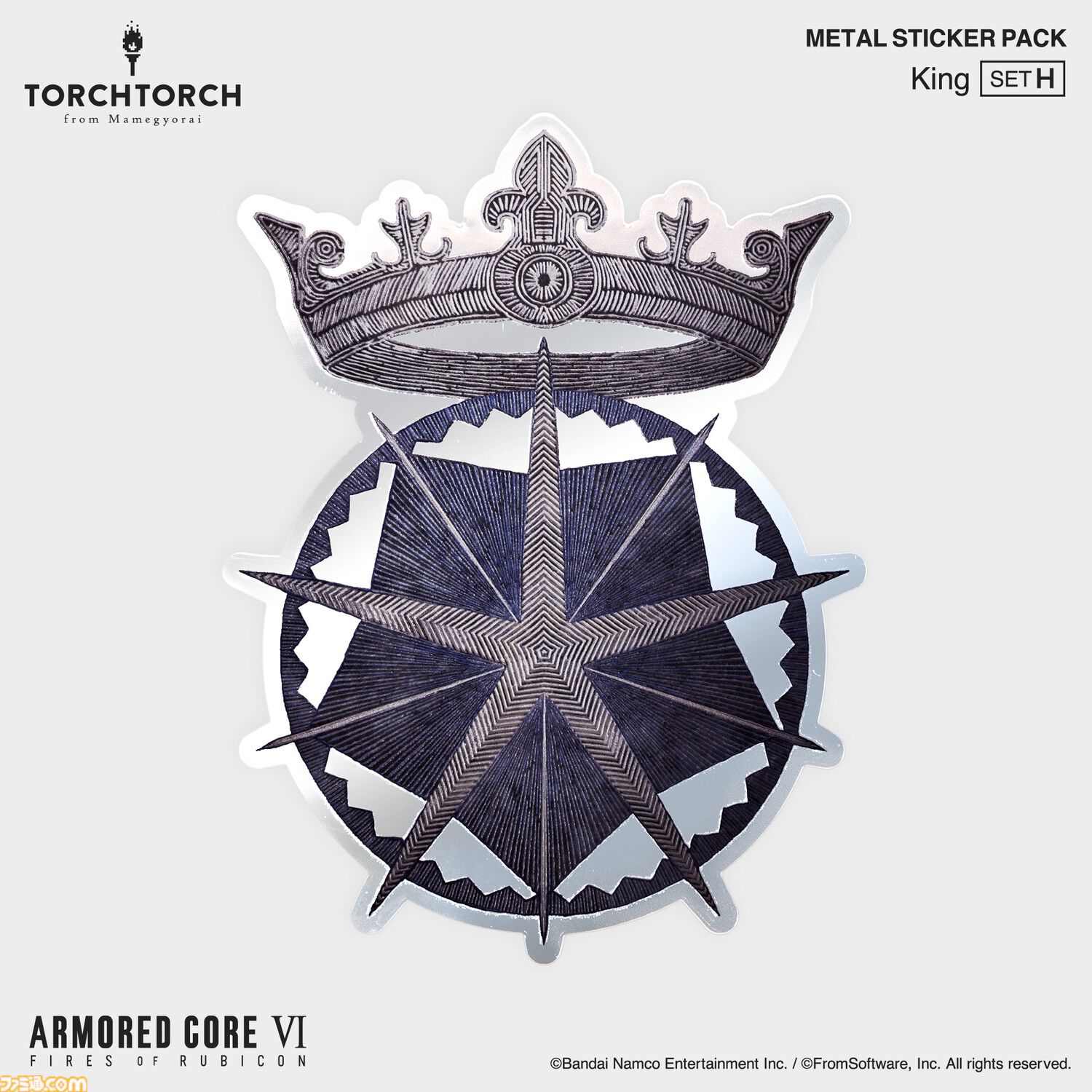 『アーマード・コア6』TORCH TORCHとのコラボメタルステッカーが発売。色味や質感にもこだわりぬいたエンブレム36種が登場