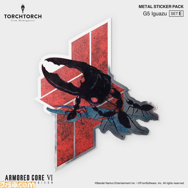 『アーマード・コア6』TORCH TORCHとのコラボメタルステッカーが発売。色味や質感にもこだわりぬいたエンブレム36種が登場