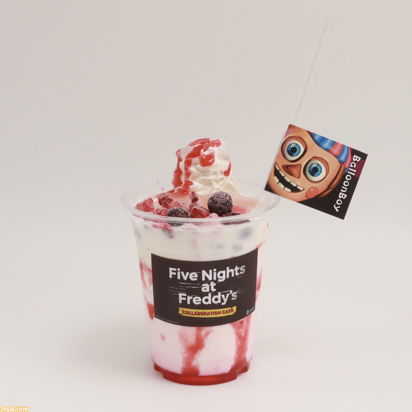 FNAF コラボカフェ ピザ 空箱 ＋ 限定コップ ＆ ストロー FNAF コラボ