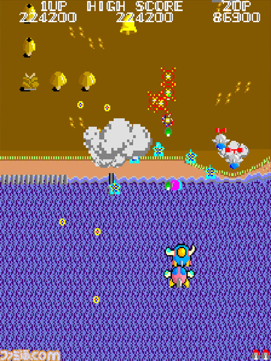 ファミコン版『ツインビー』40周年。ふたり同時に遊べるシューティングの草分け。ポップな世界観やベルによるパワーアップ、合体攻撃が印象深い作品【今日は何の日？】