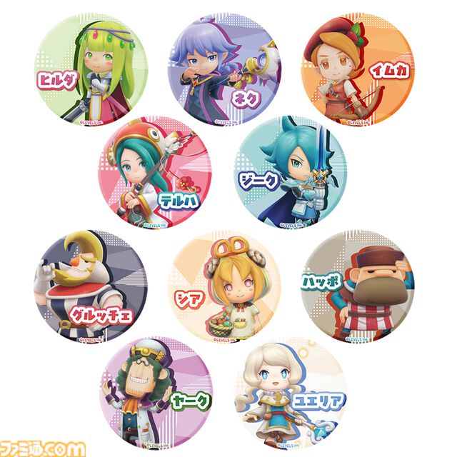 『ファンタジーライフi』ユエリアやヒルダなど仲間キャラクターたちをデザインした缶バッジ、アクキースタンドが本日（12/24）予約スタート