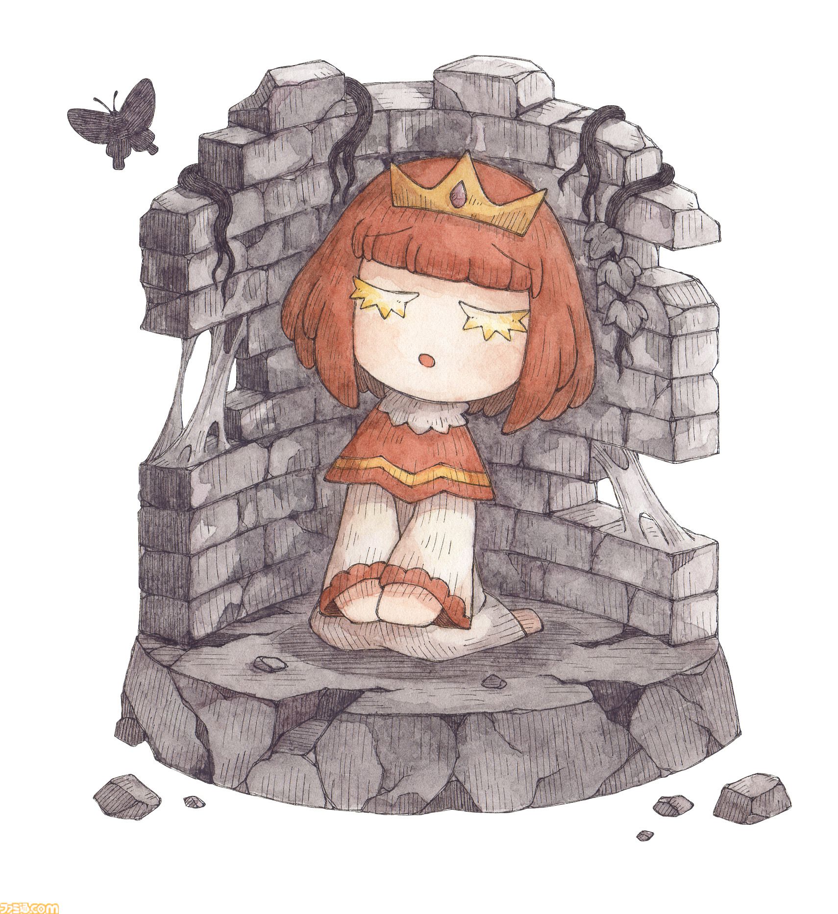 【シニガミ姫と異書館ノ怪物】『嘘つき姫と盲目王子』などに続く絵本シリーズ新作のゲームシステムが解禁。モノクロ世界を食べる“紙喰い”と、カラーに干渉する“めくる”で絵本の世界を冒険