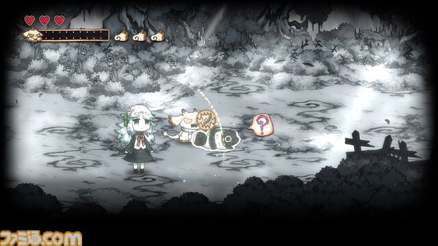 【シニガミ姫と異書館ノ怪物】『嘘つき姫と盲目王子』などに続く絵本シリーズ新作のゲームシステムが解禁。モノクロ世界を食べる“紙喰い”と、カラーに干渉する“めくる”で絵本の世界を冒険