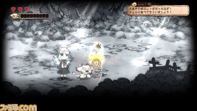 【シニガミ姫と異書館ノ怪物】『嘘つき姫と盲目王子』などに続く絵本シリーズ新作のゲームシステムが解禁。モノクロ世界を食べる“紙喰い”と、カラーに干渉する“めくる”で絵本の世界を冒険