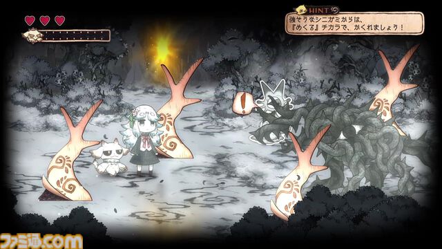 【シニガミ姫と異書館ノ怪物】『嘘つき姫と盲目王子』などに続く絵本シリーズ新作のゲームシステムが解禁。モノクロ世界を食べる“紙喰い”と、カラーに干渉する“めくる”で絵本の世界を冒険