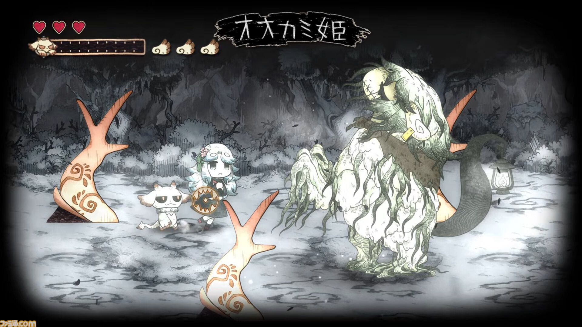 【シニガミ姫と異書館ノ怪物】『嘘つき姫と盲目王子』などに続く絵本シリーズ新作のゲームシステムが解禁。モノクロ世界を食べる“紙喰い”と、カラーに干渉する“めくる”で絵本の世界を冒険
