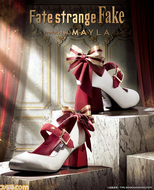 『Fate/strange Fake』英雄王（アーチャー）のパンプスが足元に“王者の存在感”をプラス。セイバー、ランサーがモチーフのデザインも同時展開