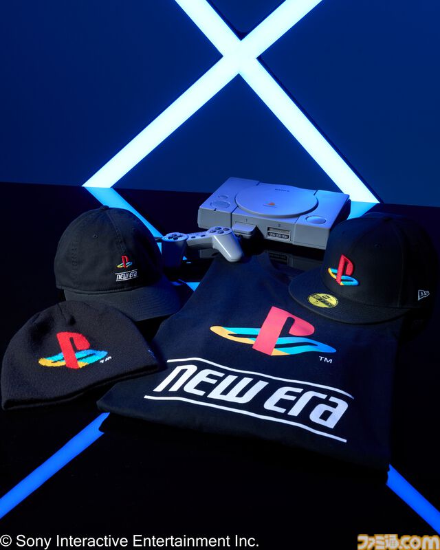 プレステ×ニューエラのコラボアイテムが2026年1月8日発売。象徴的なロゴをデザインしたキャップ、Tシャツ、トレーナーなどのアパレルが展開