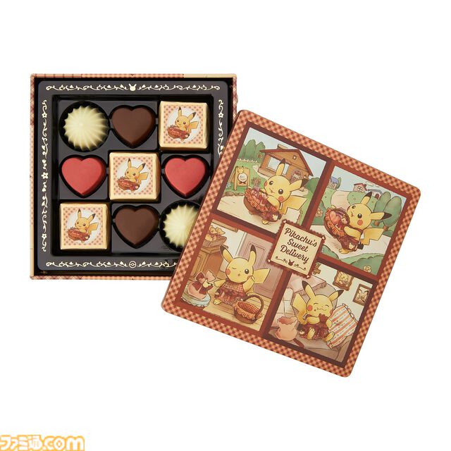 【ポケモン】ハートのチョコに目を輝かせるピカチュウぬいぐるみがかわいい。モロゾフのアソートチョコなど新グッズがポケセンで1月17日発売