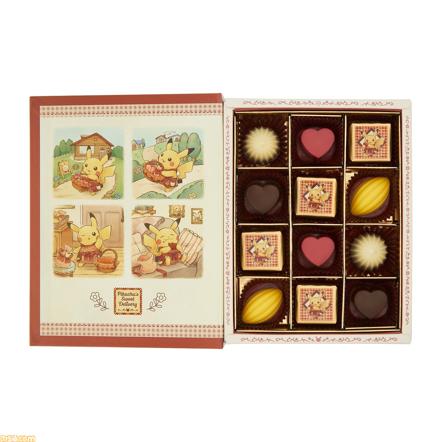 ポケモン】ハートのチョコに目を輝かせるピカチュウぬいぐるみが