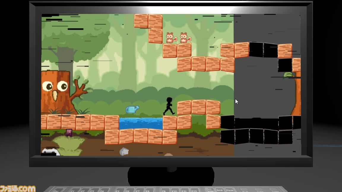『GLiTCHiA』作りかけのレトロゲームをバグやグリッチで攻略。突如現れる“おぞましいもの”にも対処する2DアクションホラーのSteamページが公開