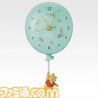 『プーさん』一番くじが本日（1/16）発売。風船で空を飛ぶプーさんの壁掛け時計がカワイイ。風船につかまったプーさんがゆらゆら揺れる仕様