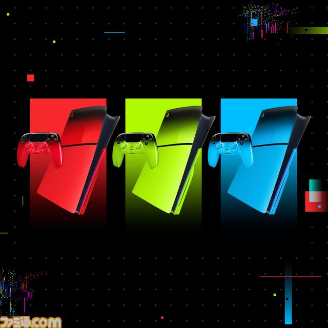 PS5コントローラー＆本体カバー新色“ハイパーポップ コレクション”本日（1/16）Amazonなどで予約開始。テクノレッド、リミックスグリーン、リズムブルーの3色