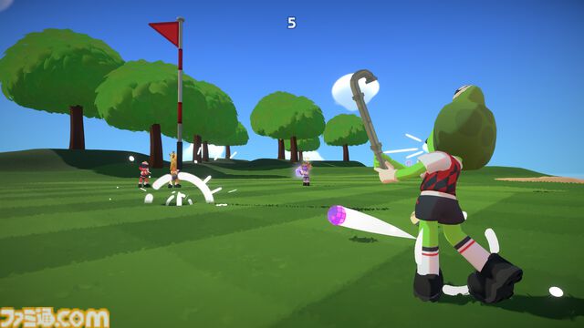 『スーパーバトルゴルフ』対戦相手にボールをぶつけてカートで突撃し、衛星レーザーを撃ち込む“なんでもあり”マルチプレイゴルフ。2月20日発売