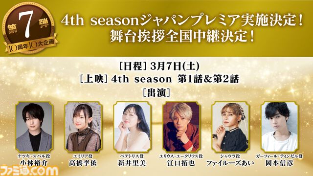 アニメ『リゼロ』10周年企画の追加情報公開。アニメ関係者への質問募集、初の展示会、『パズドラ』コラボ決定など多数