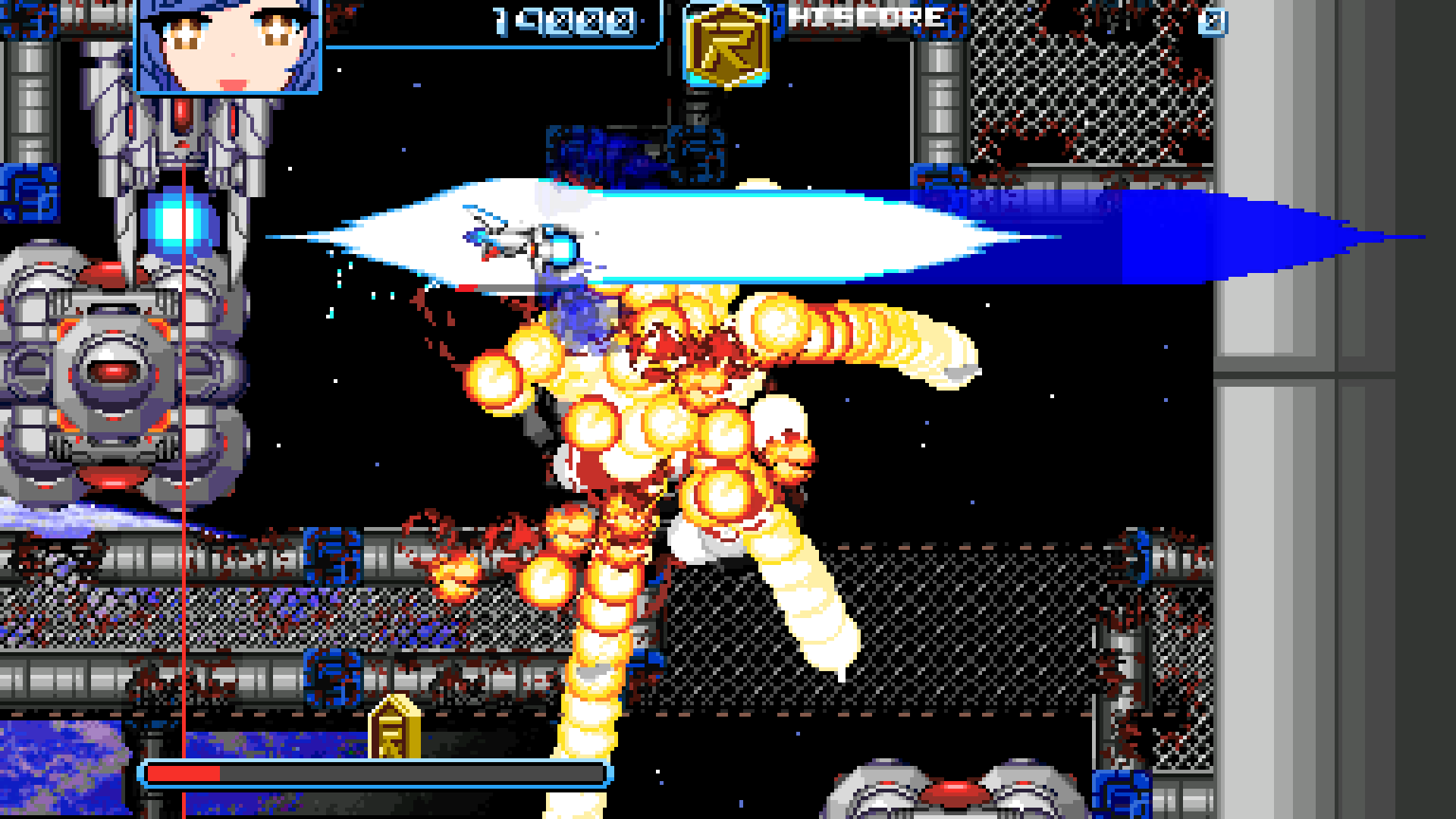 『Revolgear Zero』スイッチ版のストアページと体験版が公開。攻撃を捌いて反撃する“メガビットシステム”が爽快な横スクロールシューティング。製品版はSteam版とともに2/19発売