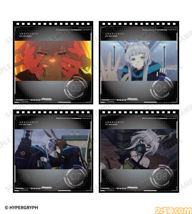 『アークナイツ』ラウンド1のスタッフ制服を着たアーミヤたちのアクスタやステッカーなどのコラボグッズが発売。AMNIBUSにて受注受付中