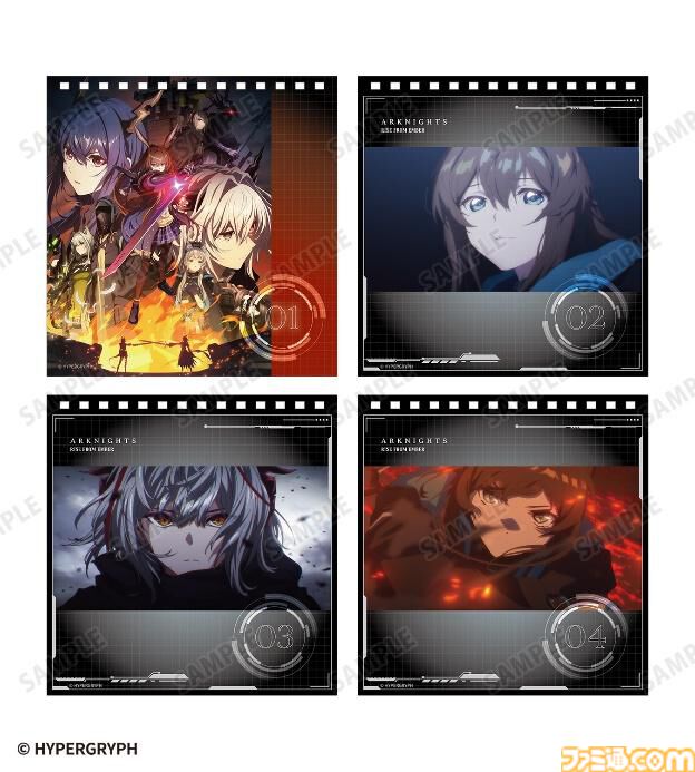 『アークナイツ』ラウンド1のスタッフ制服を着たアーミヤたちのアクスタやステッカーなどのコラボグッズが発売。AMNIBUSにて受注受付中