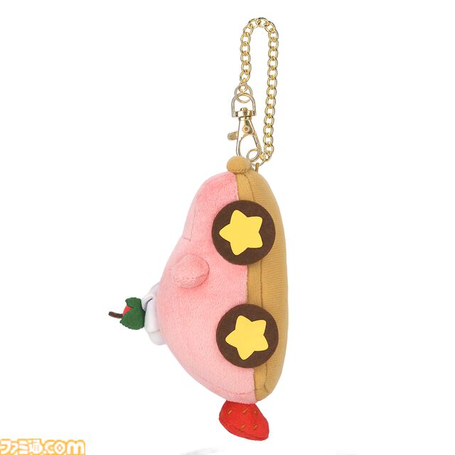 『星のカービィ ディスカバリー』くるまほおばりケーキのぬいぐるみが三英貿易より発売。手乗りサイズとマスコットの2種がラインアップ