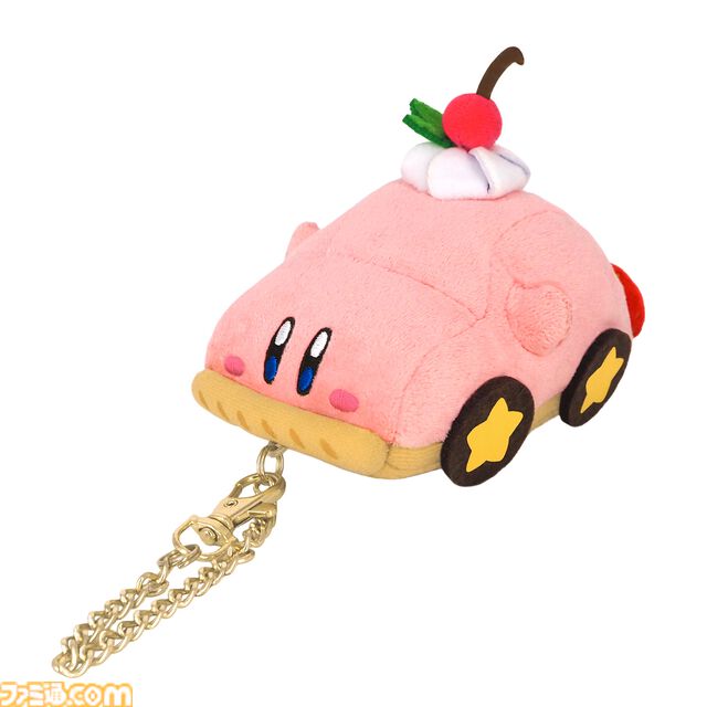 『星のカービィ ディスカバリー』くるまほおばりケーキのぬいぐるみが三英貿易より発売。手乗りサイズとマスコットの2種がラインアップ