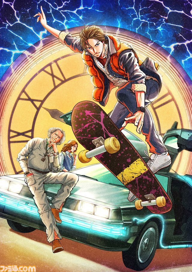 『テニスの王子様』許斐剛氏がマーティを描く！ 『バック・トゥ・ザ・フューチャー』博多マルイPOP UP SHOPにて著名イラストレーター11名の複製原画が展示。許斐氏は初参戦
